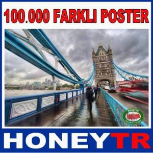 100x75cm Kuşe Kağıda Baskı Dev Poster Bridge