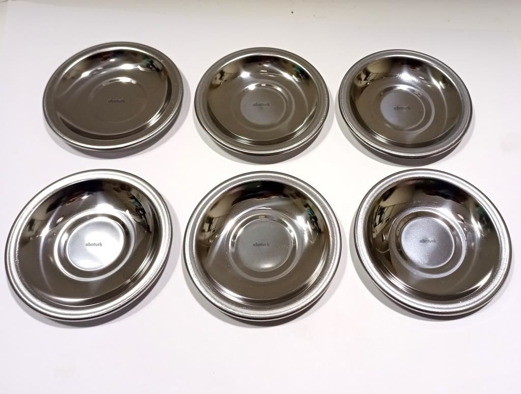 Paslanmaz İnce Çelik 24 Adet Çay Tabağı Günlük Kullanım için HarcıAlem PAZAR PİYASA MALI Lüx DEĞİL