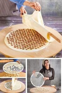 Büyük Boy Mantı Kalıbı 200 Delikli 42cm Pratik Mantı Kalıbı Kesme Aparatı Tek Seferde ikiyüz Mantı