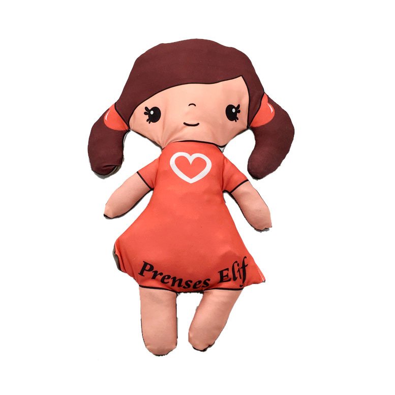 Prenses Elif Bez Bebek Yumuşak Dokulu Oyuncak Bebek 43cm Kumaş Bebek