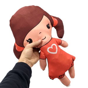 Prenses Elif Bez Bebek Yumuşak Dokulu Oyuncak Bebek 43cm Kumaş Bebek