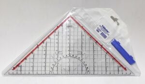 30cm Uzunluğunda Tekstilci Açılı Dereceli Modelist Cetvel Gönye Gemici Cetveli