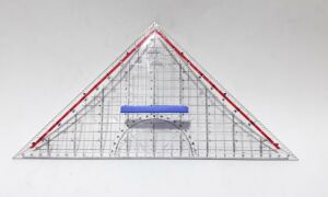 30cm Uzunluğunda Tekstilci Açılı Dereceli Modelist Cetvel Gönye Gemici Cetveli