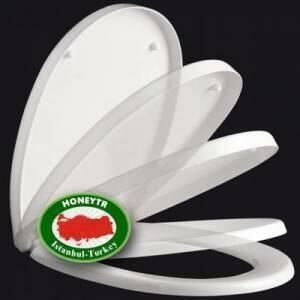 Dayanıklı Plastik Klozet Kapağı Beyaz Renk Orta Standart Kalite Klozet Kapağı Takımı Genel Uyumlu