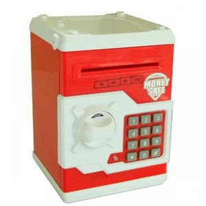 Şifreli Pilli Kumbara Atm Kasa Şekilli Kumbara Elektronik Şifreli ATM Kasa 12.5x13x20cm Ebatında