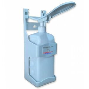 Dirsek Dokunmalı El Dezenfektan Makinesi Dezenfektan Duvar Askı Aparatı Dispenseri+1Lt Şişe ve Pompa