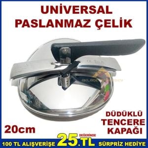 Universal Paslanmaz Çelik Düdüklü Tencere Kapağı