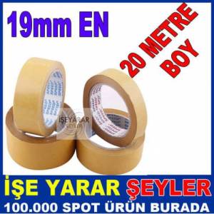 19mm 20 Metre Yapışkanlı Çift Taraflı Bant