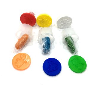 6 Renk Kalıplı Eğitici Çocuk Oyun Hamuru Seti 6'lı Oyun Hamuru 90gr