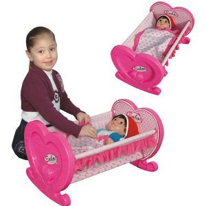 Enhoş Cancan Beşik 56x33cm Ebatında Eğitici ve Eğlenceli Sallanır Oyuncak Kalpli Beşik