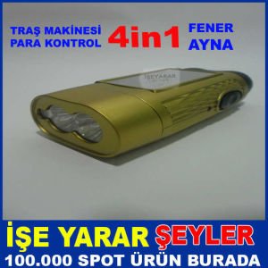 ŞARJLI TIRAŞ MAKİNESİ-PARA KONTROL-FENER-AYNA