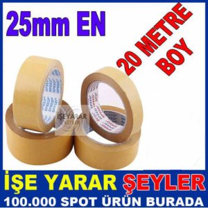 25mm 20 Metre Yapışkanlı Çift Taraflı Bant
