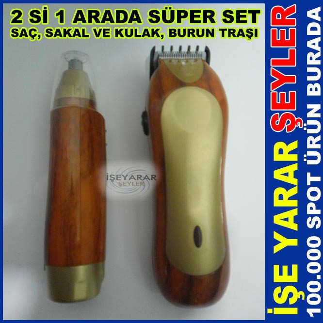 SAÇ SAKAL TRAŞI VE KULAK BURUN TRAŞ MAKİNESİ SET