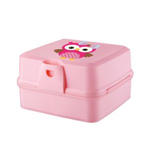 Plastik Titiz Kullanışlı Pratik Beslenme Kutusu Elegance Lunch Box 13X13X9 CM