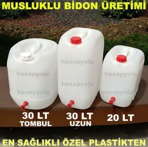 30L portatif tombul bidon.Pratik çözümlü musluklu bidon