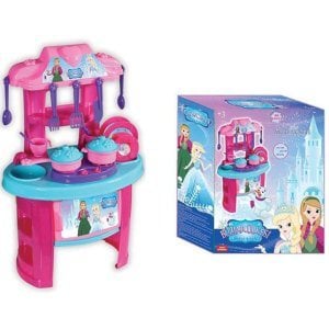 Buzlar Ülkesi 26 Parçadan Oluşan Mutfak Seti 70x45x28cm Ebatında Eğlenceli Oyuncak Mutfak Seti