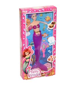 30 Cm Uzunluğunda Işıklı Deniz Kızı  Prenses Bebek Aynalı ve Taraklı