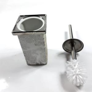 Porselen Gövdeli 30 cm Şık Demir Klozet Fırçası 