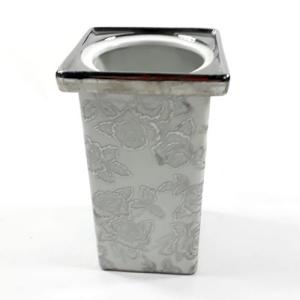 Porselen Gövdeli 30 cm Şık Demir Klozet Fırçası 