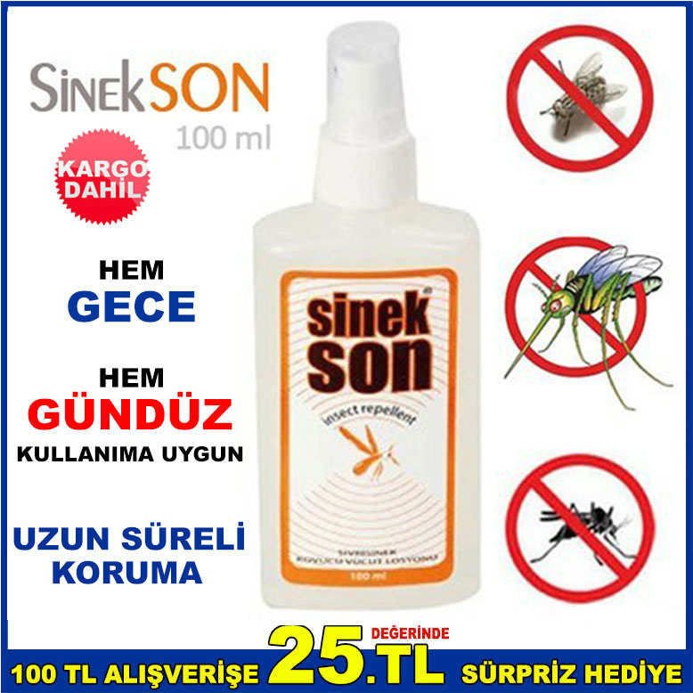 SİNEKSON 100ml SİNEK KOVUCU SPREY VÜCUD LOSYONU