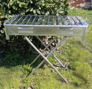 Galveniz Gövde Krom Oluklu60cm Sağlıklı Barbekü Seyyar Gril