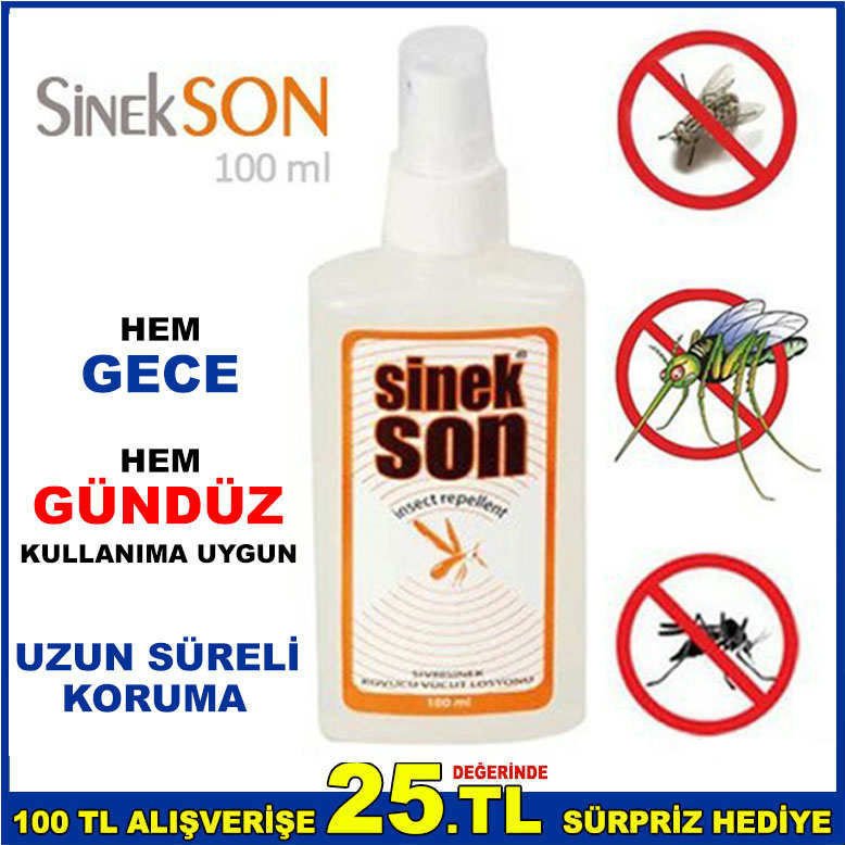 SİNEKSON 100ml SİNEK KOVUCU SPREY VÜCUD LOSYONU