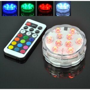 Su Altı Renk Değiştiren Kumandalı Led Lamba Pille çalışan Sudan Etkilenmeyen Nargile ve Havuziçi Led