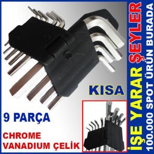 9 PARÇA ALTIGEN ÇELİK KISA ALYAN TAKIMI
