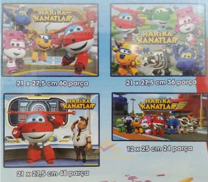 4'LÜ HARİKA KANATLAR EĞİTİCİ EĞLENDİRİCİ PUZZLE