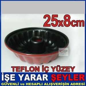 YANMAZYAPIŞMAZ TEFLON YÜZEY KEK KALIBI 25x8cm