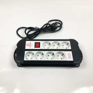 Akım Korumalı 7li Uzatma Kablosu 2 mt Düğmeli Topraklı Çoklu Priz
