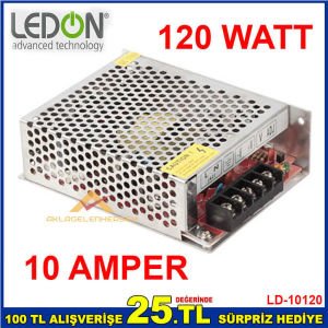 120 VOLT 10 Ah AMPER TRAFO ADAPTÖR GÜÇ KAYNAĞI