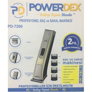 Powerdex Lityum Şarjlı Tam Profesyonel Saç Sakal Tıraş Makinesi 4 Yedek Taraklı