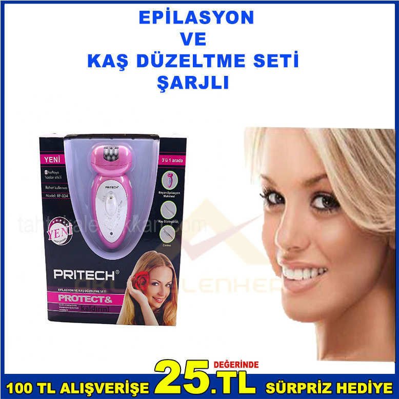 ŞARJLI EPİLASYON VE KAŞ DÜZELTME SETİ ÇOK FONKSYONLU EPİLATÖR