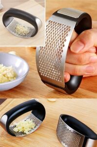 Paslanmaz Çelik Saplı Sarımsak Rendesi, Tutma Kollu Sarımsak Ezici