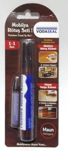 Venge Renk 1+1 Dolgu Kalemi Hediyeli 1 adet Mobilya Rötuş Kalemi Vodaseal Kalem Mobilyada Sıfır Hata