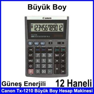 Canon TX-1210E Klavye Tuşlu Büyük boy 12 haneli güneş enerjili Hesap Makinesi
