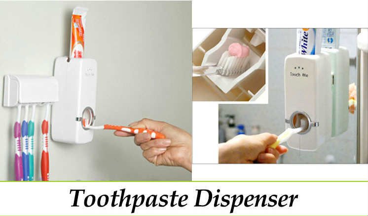 HİJYENİK OTOMATİK DİŞ MACUNU SIKACAĞI SIKMA MAKİNESİ ve 5Lİ DİŞ FIRÇALIK SETİ