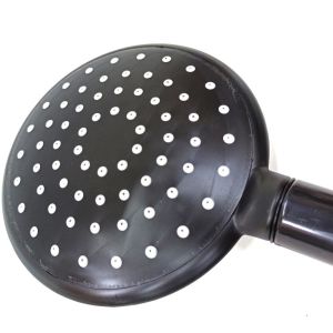 Mat Siyah Fonksiyonsuz Yuvarlak El Duşu Fıskiye 15 cm Çap, 14 cm Sap Uzunluğu