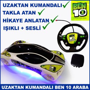 Uzaktan Kumandalı Takla Atan ve Hikaye Anlatan Ben 10 Yarış Arabası - Kumandalı Oyuncak Araba