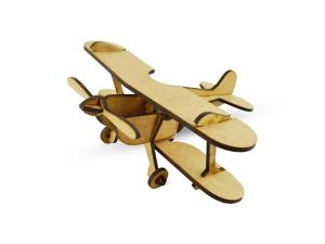 Eğitici ve Öğretici Sökülüp Takılabilen Ahşap Uçak Maketi