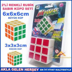 2li Set Renkli Rubik Sabır Küpü Zeka Küpü Setii