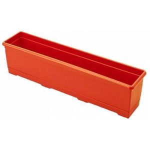 1.kalite Plastikten Üretim 50cm Dikdörtgen Renkli Plastik Balkon Saksısı Rengarenk Çiçek Saksı