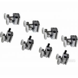 Cam Duş Kabin Tekerleği 8'li Rulman Set Duşakabin Tekerlek Takımı Süper 1.Plastik Kromaj Metal Ayak