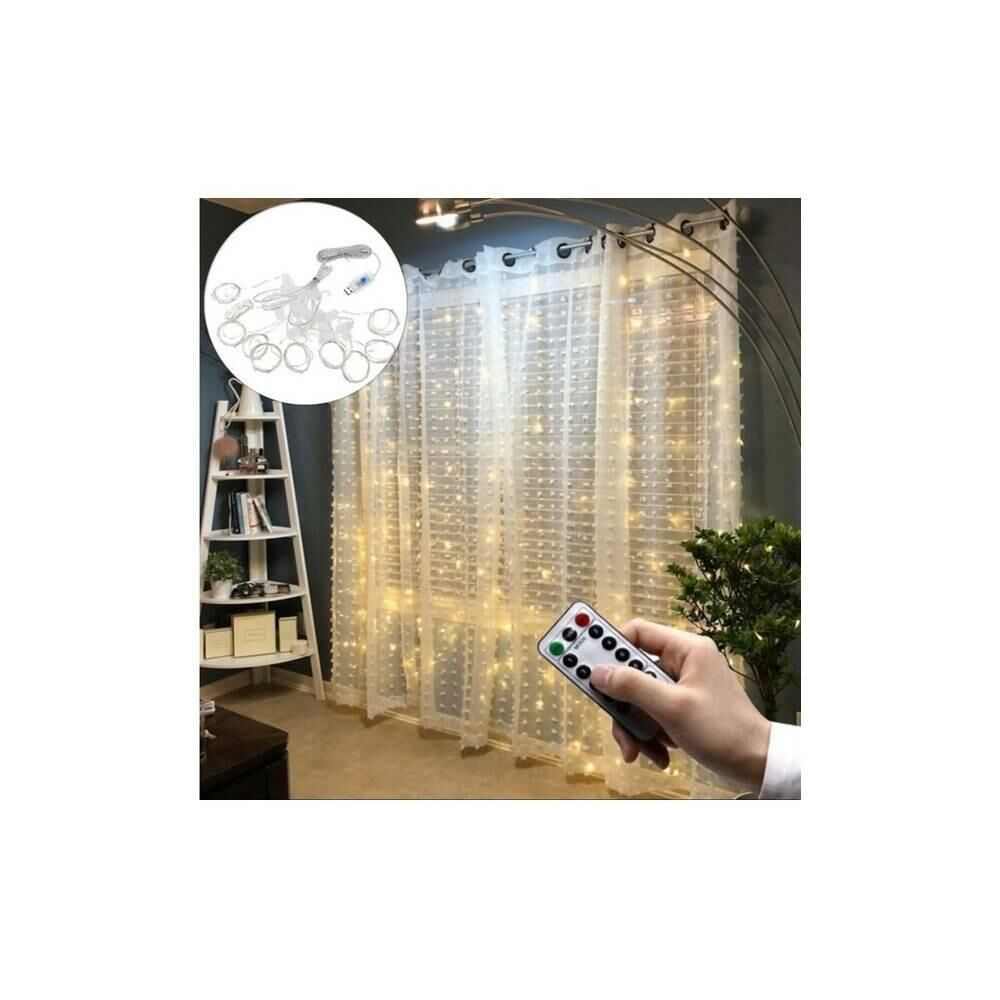 Çok Fonksiyonlu Uzaktan Kumandalı Şık Görüntüsüyle Led Perde Lambası Beyaz Led Lamba