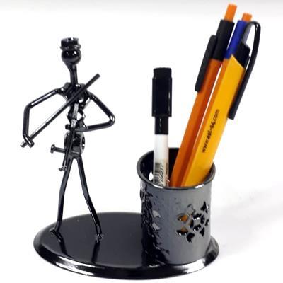 Müzisyen Modeli 6 Demir Masa Üstü Kalemlik 13x13x6 Cm