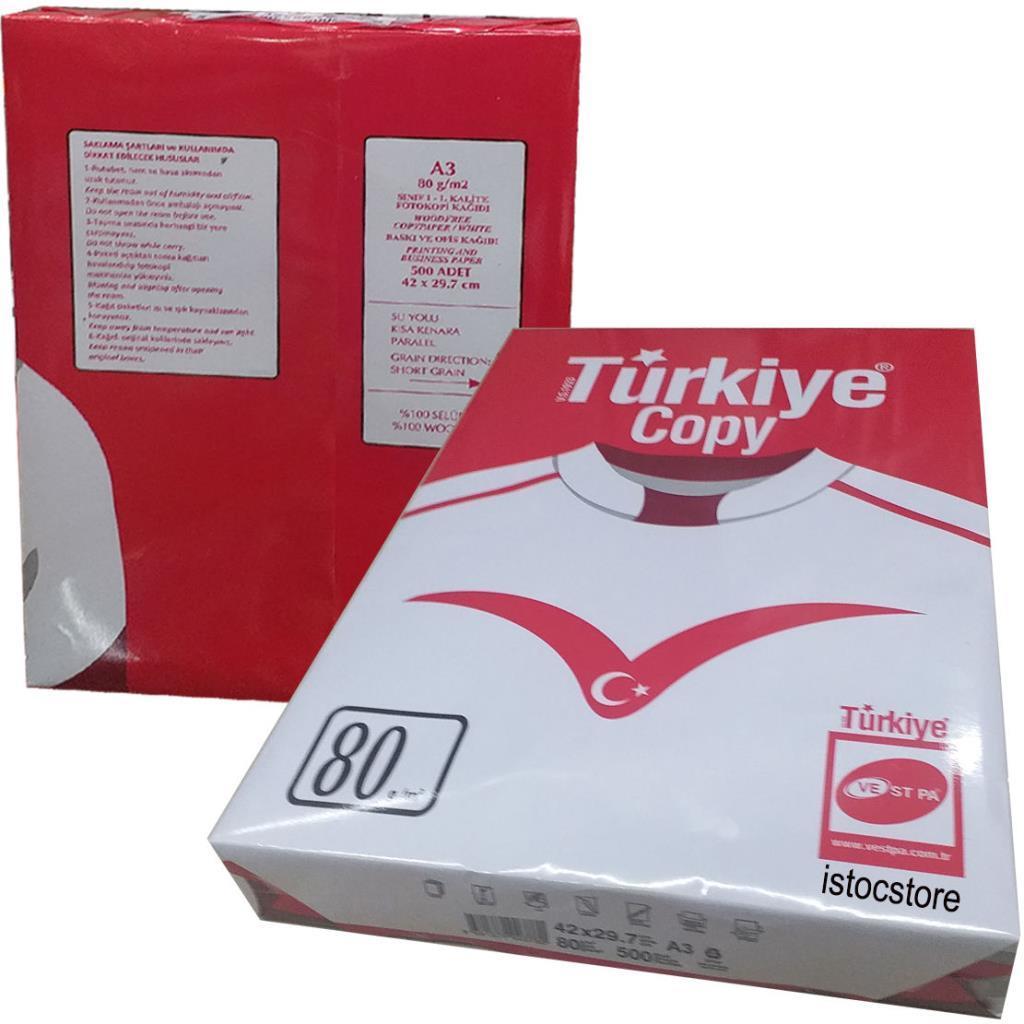 1.Kalite 80gr A3 Fotokopi Kağıdı(500 adet)1 Top Ofis Baskı Kağıdı %100 Selülöz 42x29.7 Dönüşüm Kağıt