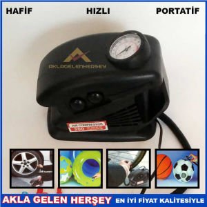 12V ÇAKMAKLIK GİRİŞLİ PORTATİF HAVA KOMPRESÖRÜ