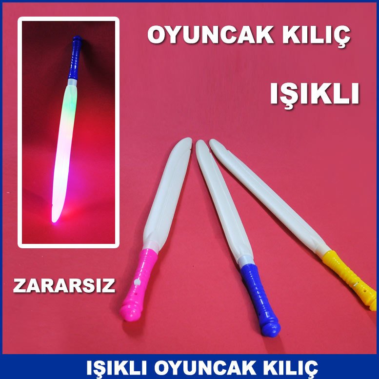 Işıklı Zararsız Oyuncak Kılıç 46 cm Uzunluğunda - Savaş Oyuncakları