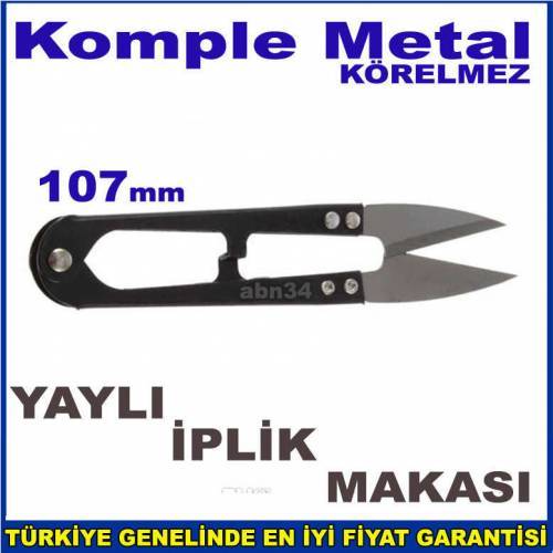 Komple Metal Yaylı iplik Makası Profesyonel Çelik Bıçaklı Yaylı İplik Temizleyici Nakış Makası
